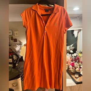 Orange Ralph Lauren polo dress